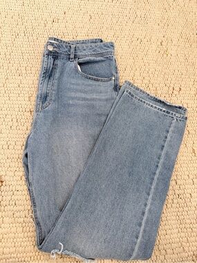 Women's Light Blue Wide Leg Denim Jeans
